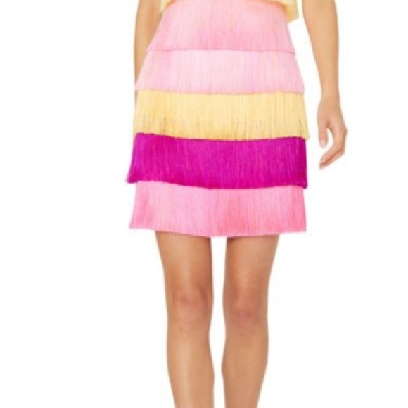 Milly Lime and Pink Fringe Dress, never worn. - Picture 4 of 4